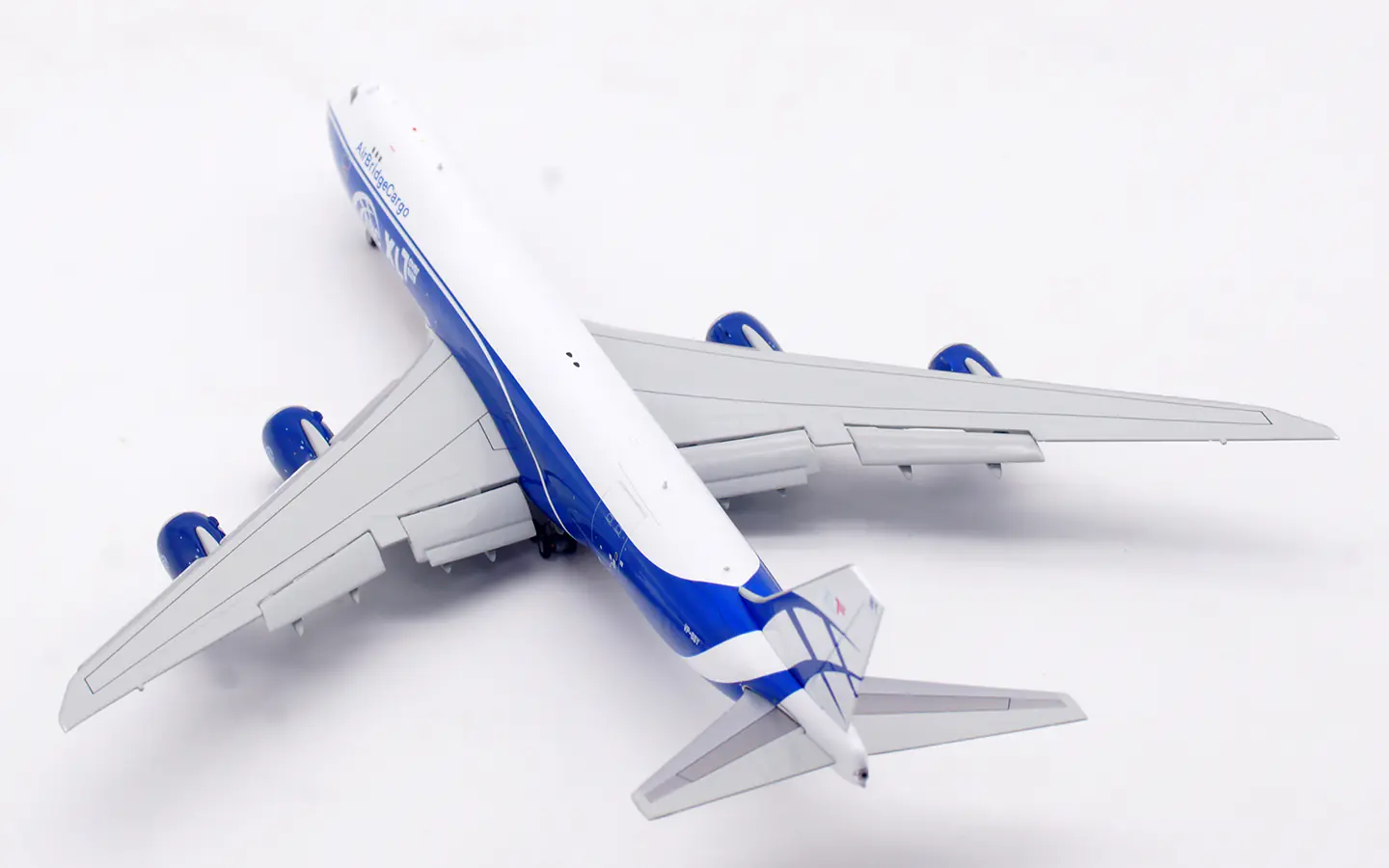 Collectible Diecast Aircraft Model Boeing B747-8F B632602F HX Models 1:400 Air Bridge Cargo Reg: VP-BBY Flaps Down