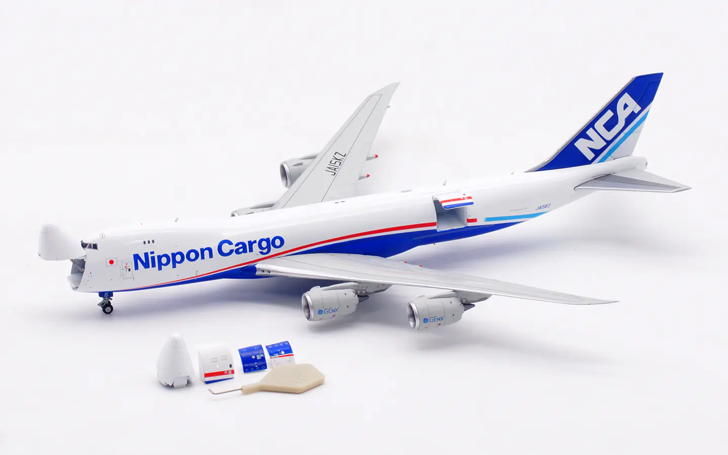 Collectible Diecast Aircraft Model Boeing B747-8F B632102C HX Models 1:400 Nippon Cargo Reg: JA15KZ  [Interactive Series]