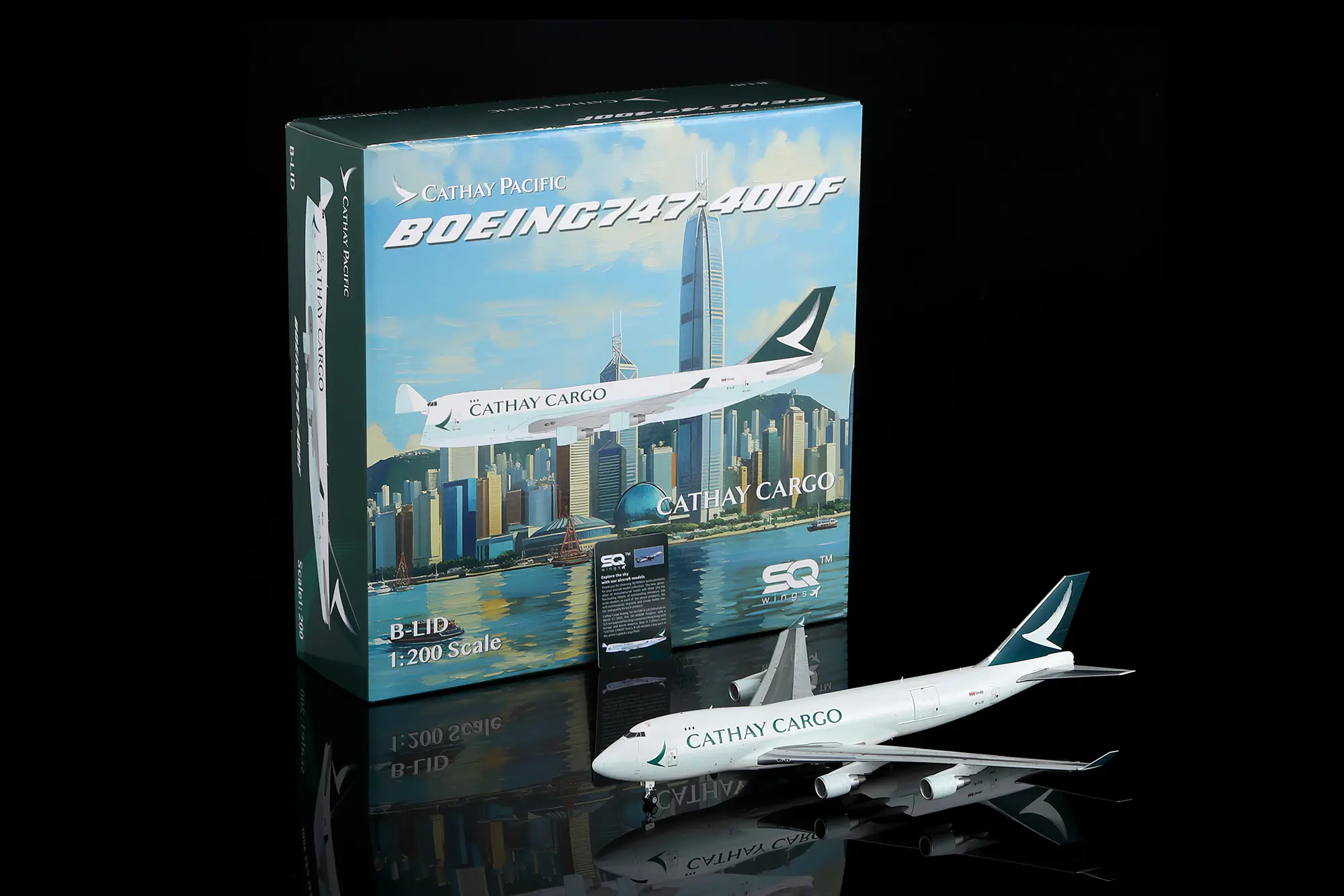 Collectible Diecast Aircraft Model Boeing B747-400F L2138C SQ Wings 1:200 Chthay Pacific Cargo Reg: B-LID [Interactive Series]