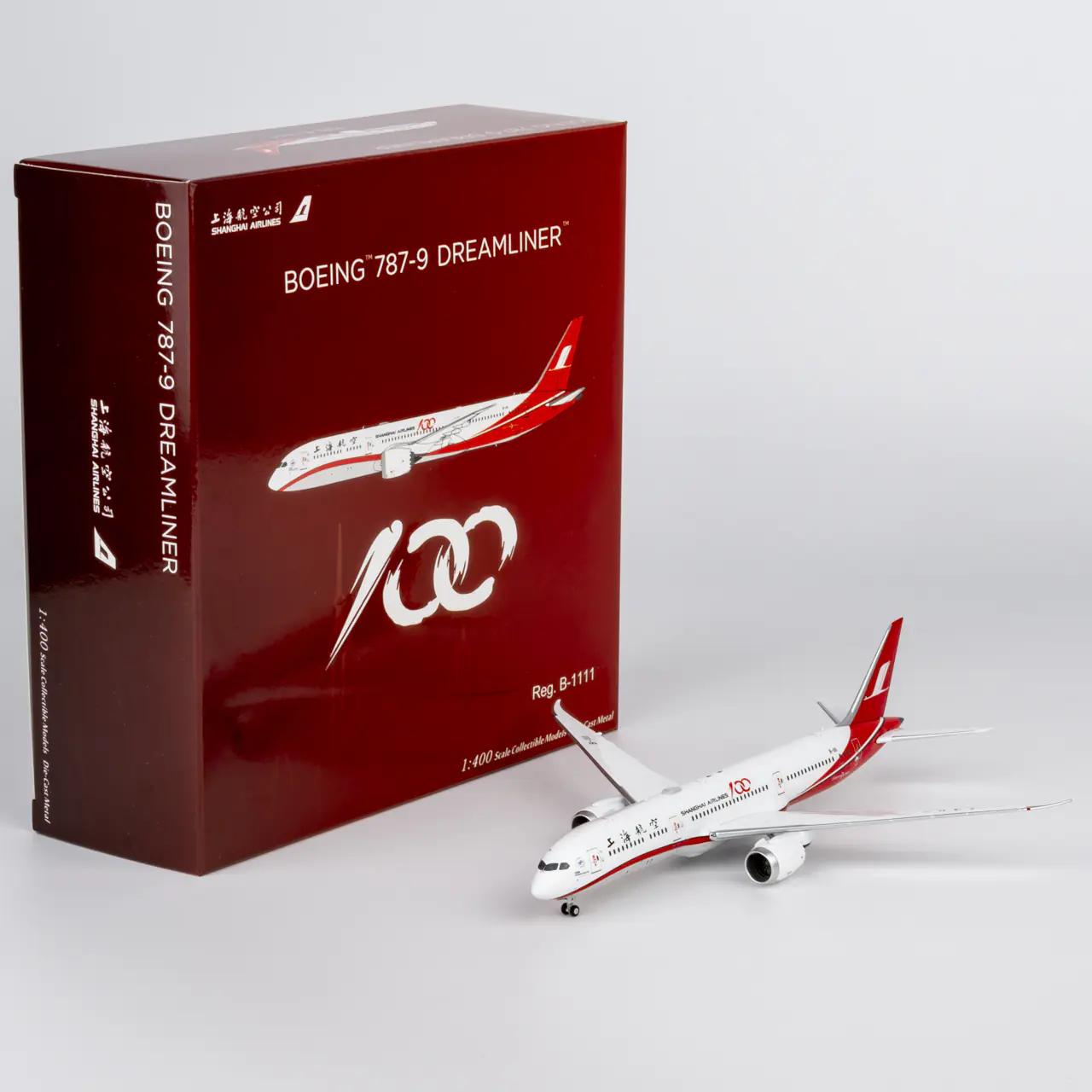Collectible Diecast Aircraft Model Boeing B787-9 55170 NG Models 1:400 Shanghai Airlines Reg: B-1111