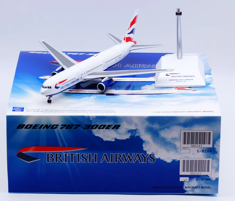 Collectible Diecast Aircraft Model Boeing B767-300ER XX2265 JC Wings 1:200 British Airways Reg: G-BNWA