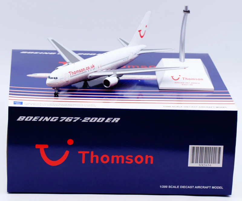 Collectible Diecast Aircraft Model Boeing  B767-200ER XX2656 JC Wings 1:200 Thomson Holidays Reg: G-BRIG