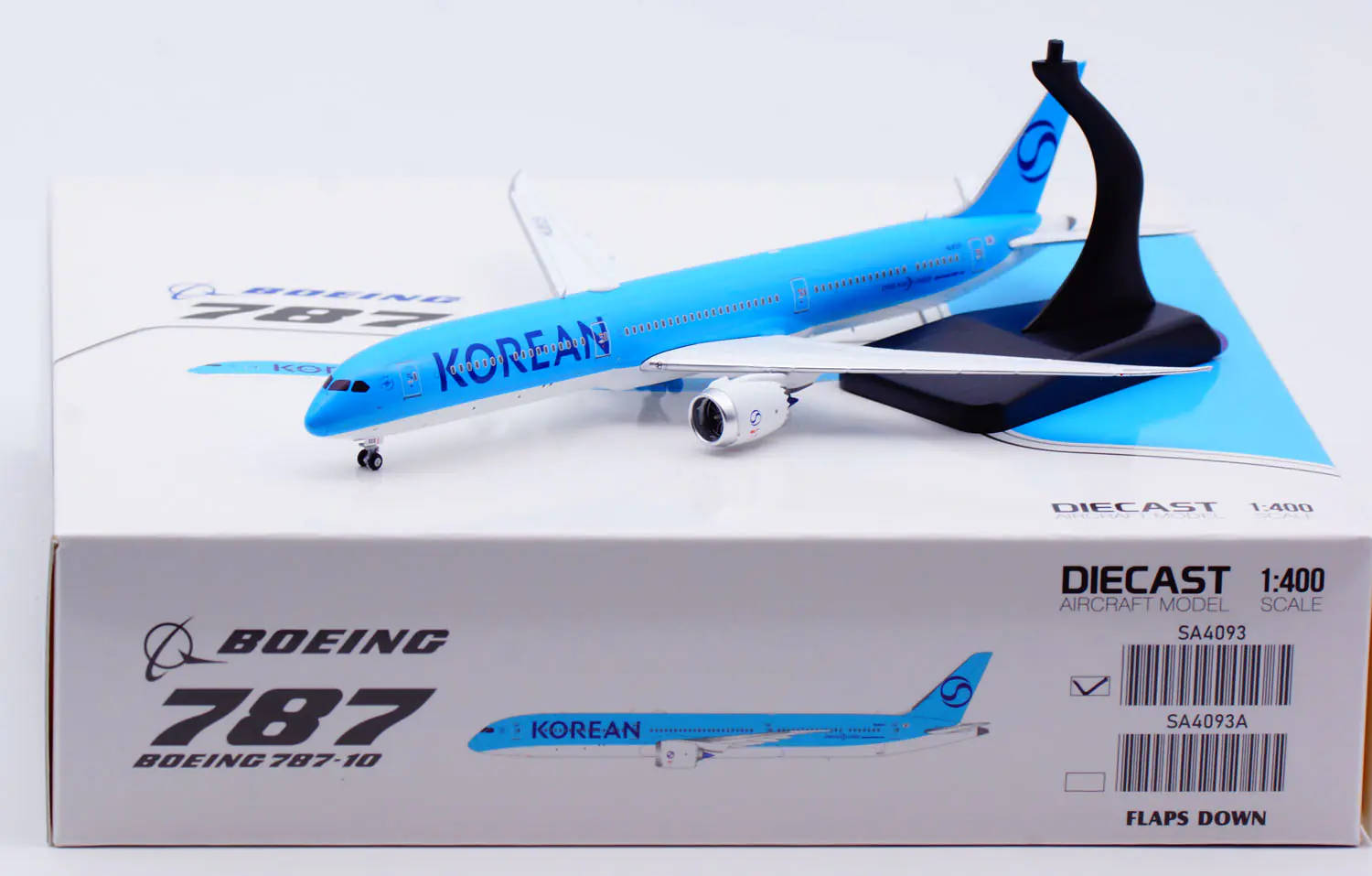 Collectible Diecast Aircraft Model Boeing B787-10 SA4093 JC Wings 1:400 Korean Air Reg: HL8515