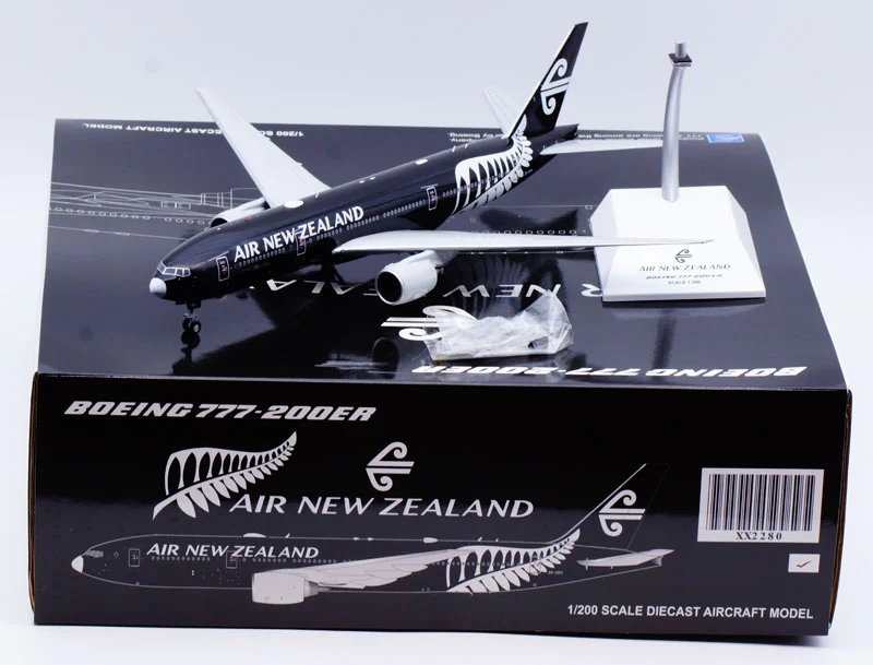 Collectible Diecast Aircraft Model Boeing 777-200ER XX2280 JC Wings 1:200 Air New Zealand Reg: ZK-OKH