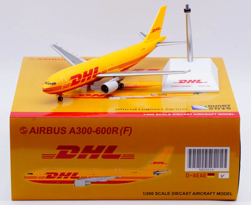 Collectible Diecast Aircraft Model Airbus A300-600R(F) XX20016 JC Wings 1:200 DHL Reg: D-AEAE