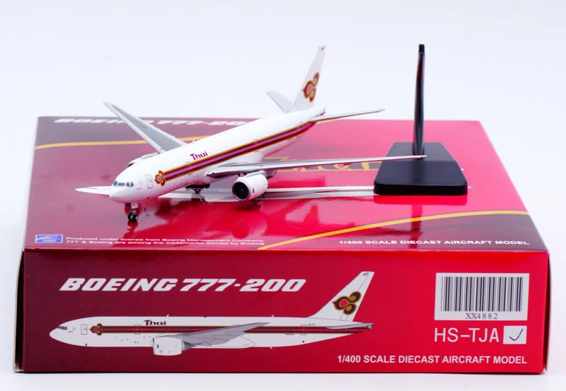 Collectible Diecast Aircraft Model Boeing B777-200 XX4882 JC Wings 1:400 Thai Airways Reg: HS-TJA
