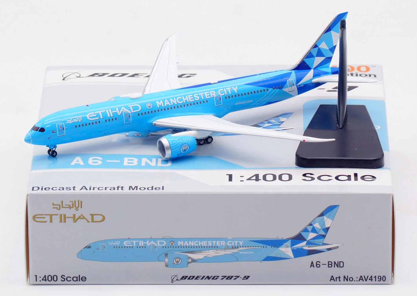 Collectible Diecast Aircraft Model Boeing B787-9 AV4190 Aviation 1:400 Etihad Airways Reg: A6-BND