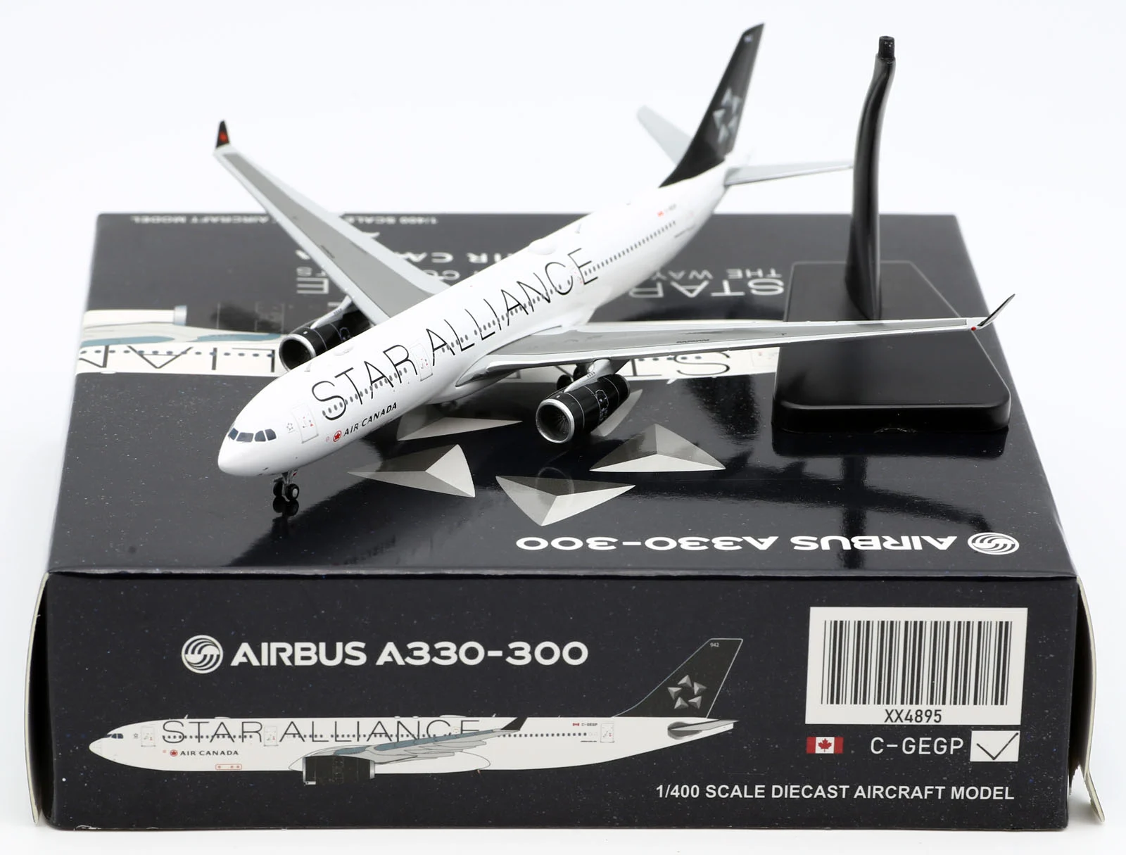 Collectible Diecast Aircraft Model Airbus A330-300 XX4895 JC Wings 1:400 Air Canada Reg: C-GEGP