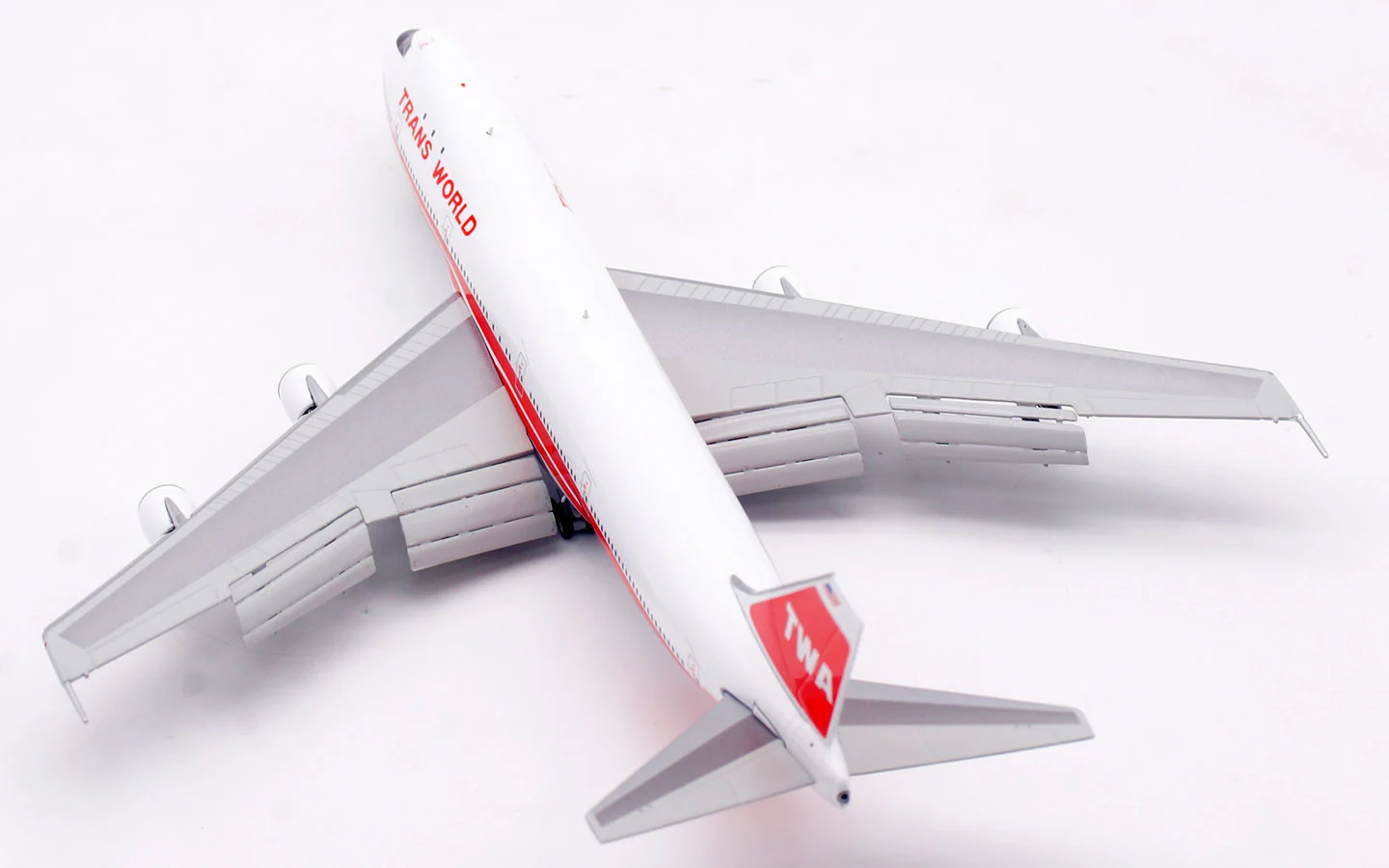 Collectible Diecast Aircraft Model Boeing B747-100 B551703PF HX Models 1:400 Trans World Airlines Reg: N93105 Flaps Down