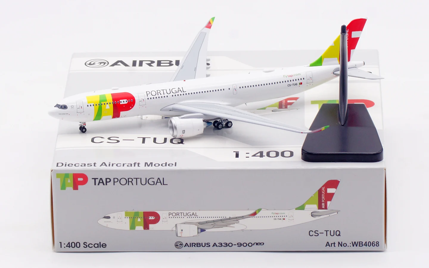 Collectible Diecast Aircraft Model Airbus A330-900neo WB4068 Aviation 1:400 TAP Air Portugal Reg: CS-TUQ