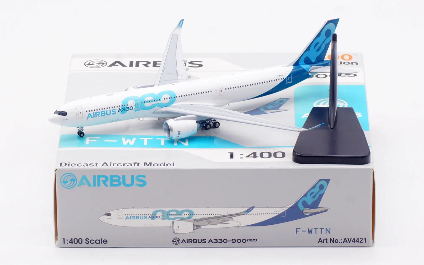 Collectible Diecast Aircraft Model Airbus A330-900neo AV4421 Aviation 1:400 "House Color" Reg: F-WTTN