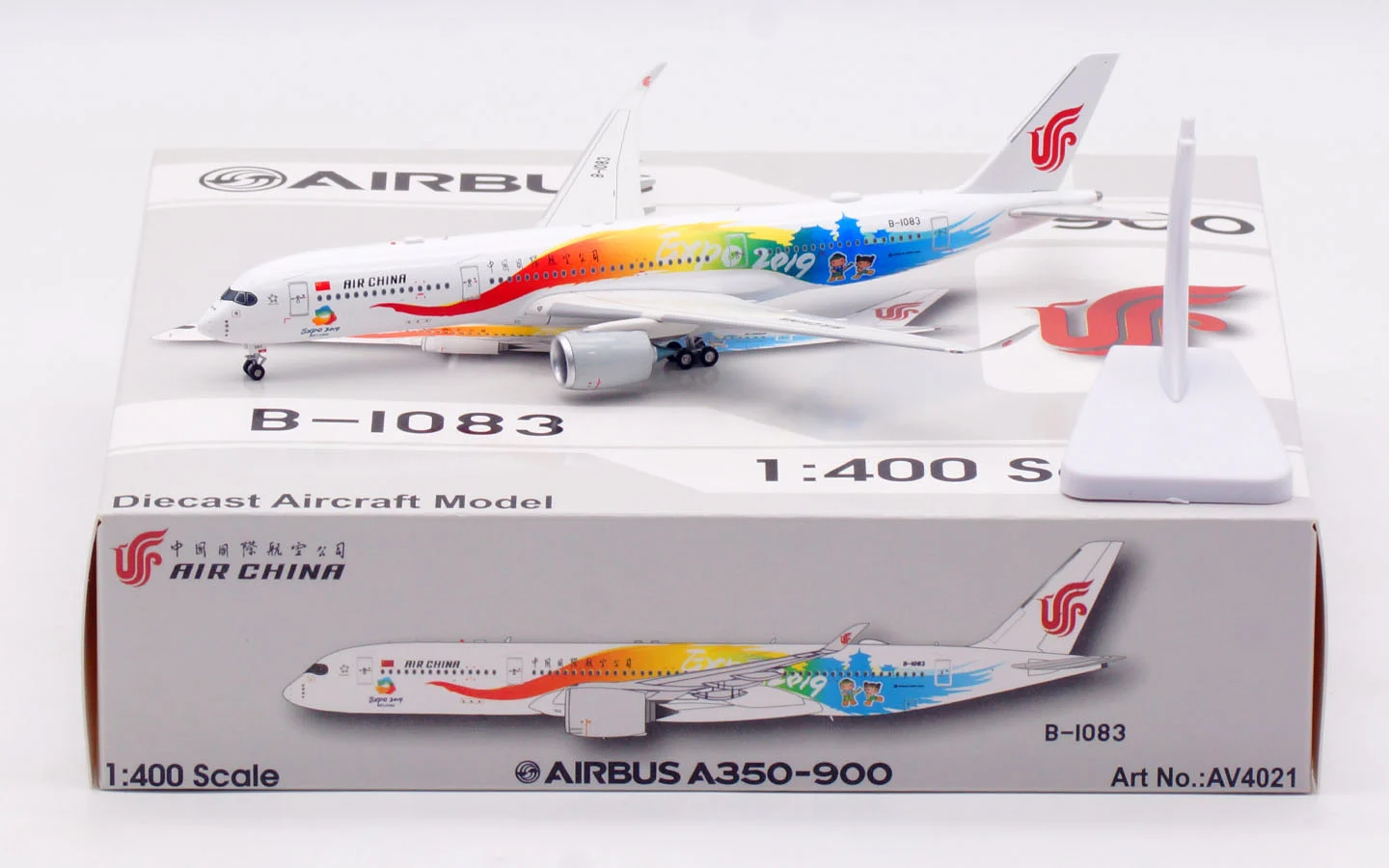 Collectible Diecast Aircraft Model Airbus A350-900 AV4021 Aviation 1:400 AIR CHINA Reg: B-1083