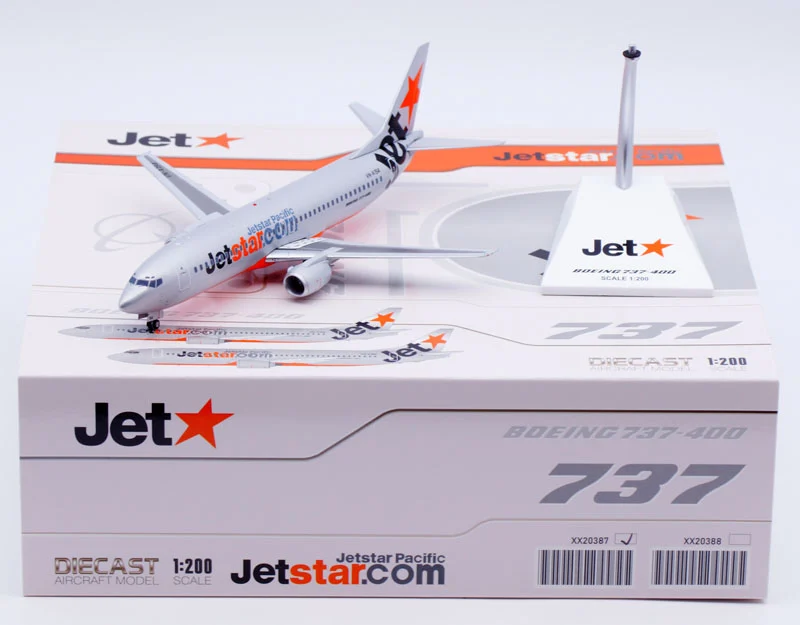 Collectible Diecast Aircraft Model Boeing B737-400 XX20387 JC Wings 1:200 Jetstar Pacific Reg: VN-A194