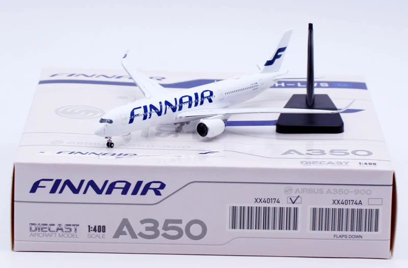 Collectible Diecast Aircraft Model Airbus A350-900XWB XX40174 JC Wings 1:400 Finnair Reg: OH-LWS