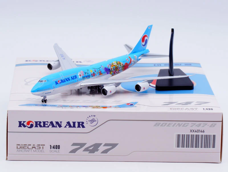 Collectible Diecast Aircraft Model Boeing B747-8 XX40146 JC Wings 1:400 Korean Air Reg: HL7630