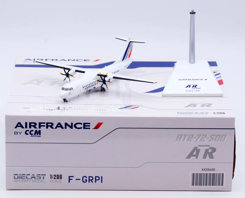 Collectible Diecast Aircraft Model ATR72-500 XX20405 JC Wings 1:200 Air France Reg: F-GRPI