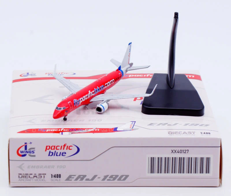 Collectible Diecast Aircraft Model EMBRAER ERJ-190AR XX40127 JC Wings 1:400 Pacific Blue Airlines Reg: VH-ZPM