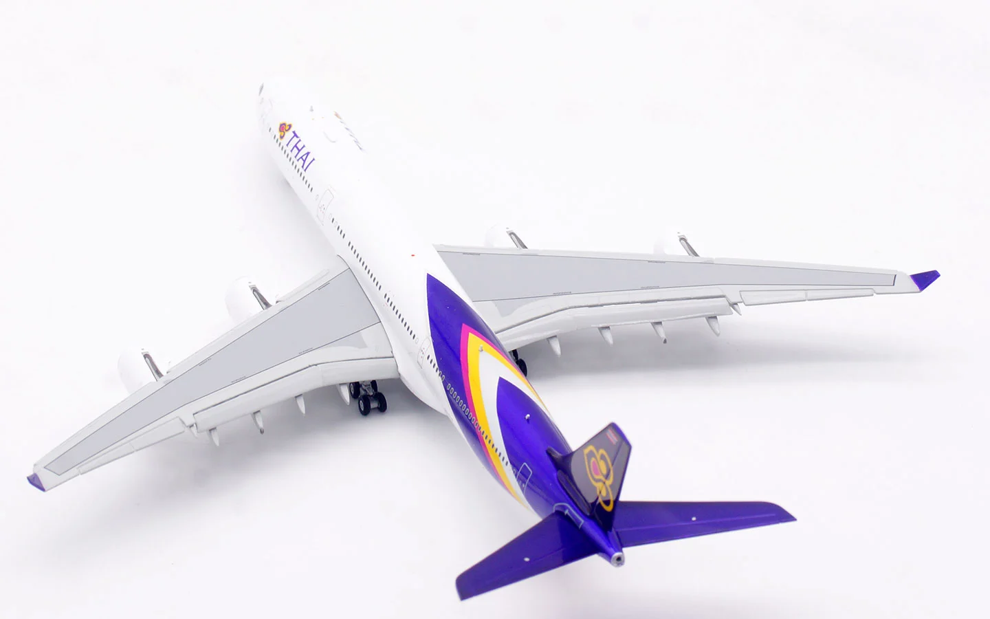 Collectible Diecast Aircraft Model Airbus A340-500 A530107F HX Models 1:400 Thai Airways Reg: HS-TLB Flaps Down