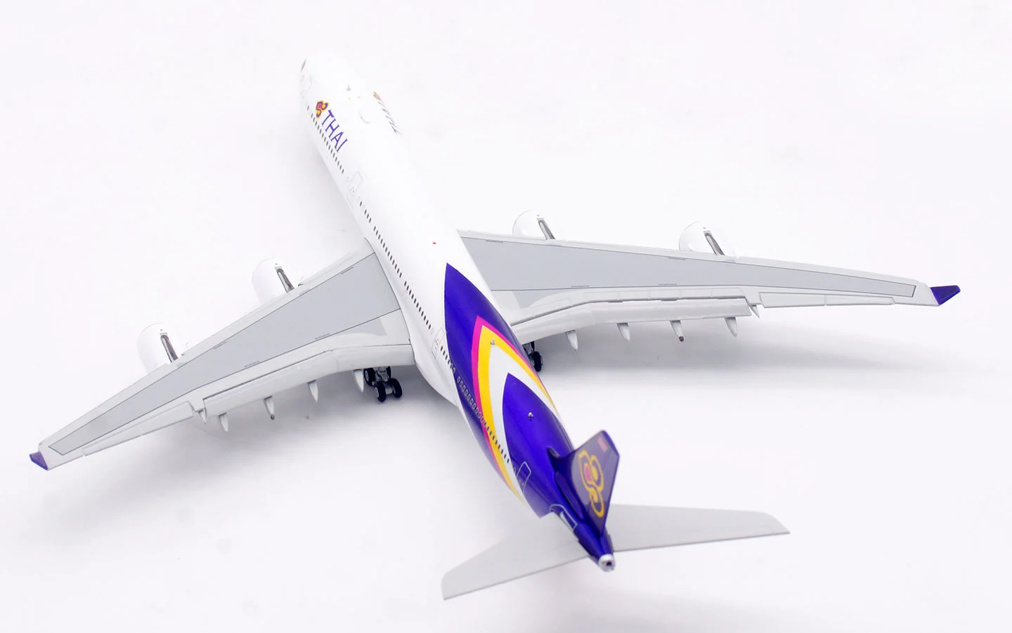 Collectible Diecast Aircraft Model Airbus A340-500 A530109F HX Models 1:400 Thai Airways Reg: HS-TLD Flaps Down