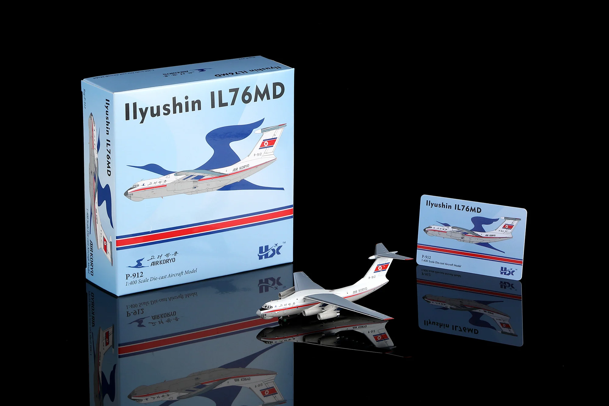 Collectible Diecast Aircraft Model Ilyushin IL76TD  4761201 HX Models 1:400 Air Koroyo Reg: P-912