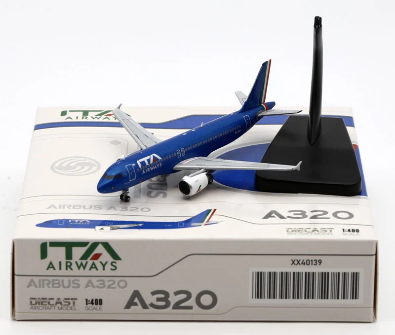 Collectible Diecast Aircraft Model Airbus A320 XX40139 JC Wings 1:400 ITA Airways Reg: EI-DSY