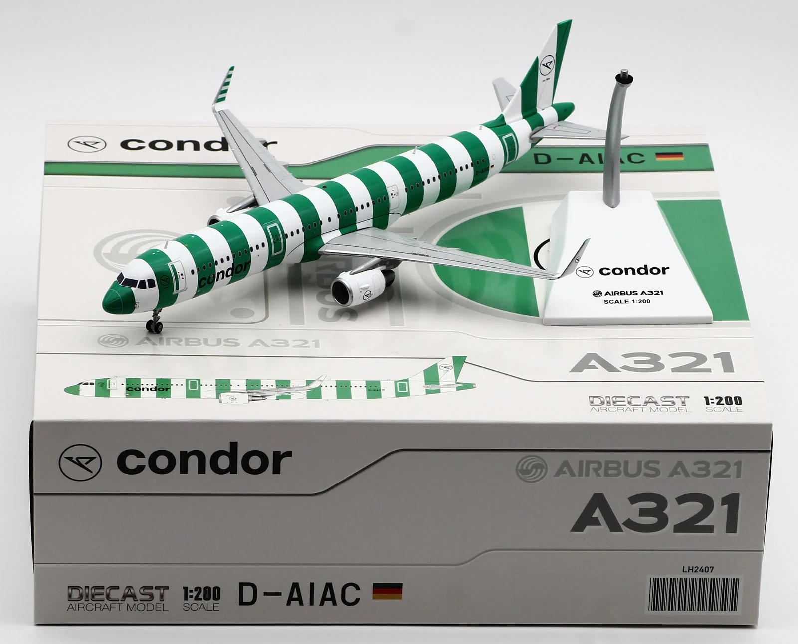 Collectible Diecast Aircraft Model Airbus A321 LH2407 JC Wings 1:200 Condor Airlines Reg: D-AIAC