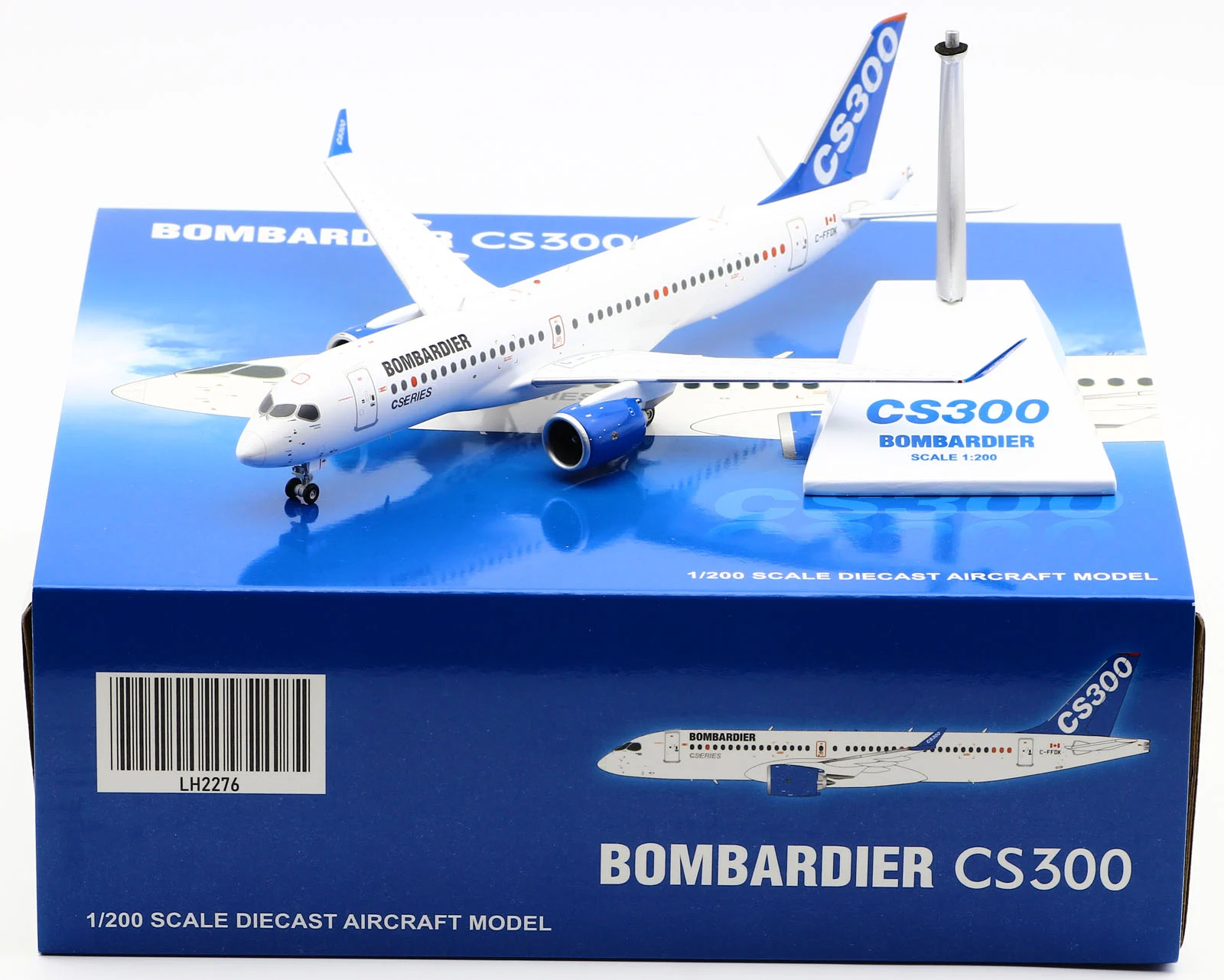 Collectible Diecast Aircraft Model Bombardier CS300 LH2276 JC Wings 1:200 "House Color" Reg: C-FFDK