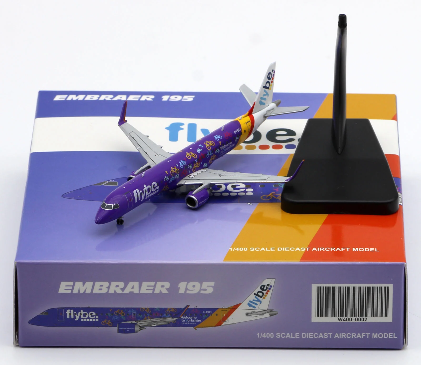 Collectible Diecast Aircraft Model Embraer 190-200LR W400-0002 JC Wings 1:400 Flybe Airlines Reg: G-FBEJ
